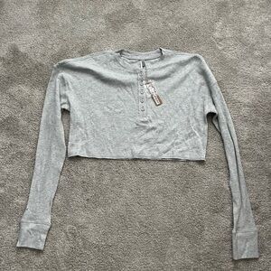 SKIMS Cropped Waffle Long Sleeve